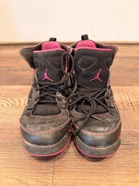 Air Jordan Flight Club Rare High Top 6Y Leather Basketball Shoes Y2K Girls Pink